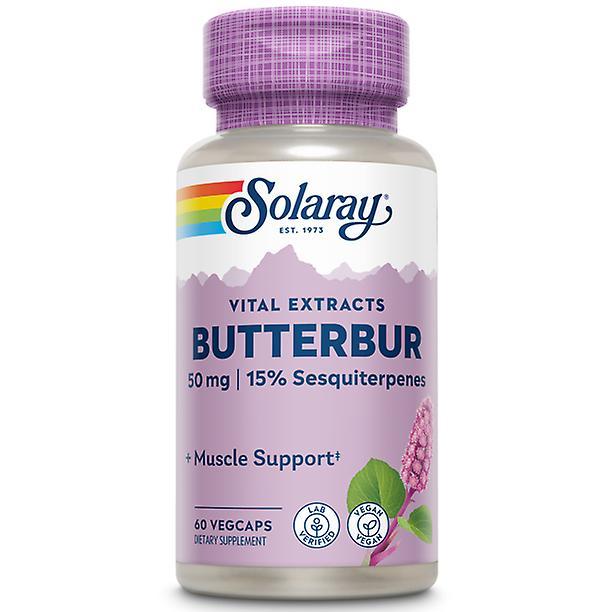 Solaray butterbur root extract 50mg | support for healthy vascular smooth muscle, blood flow, respiratory function & urinary system health 60ct on Productcaster.