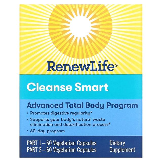 Renew Life, Cleanse Smart, 2 Bottles, 60 Vegetarian Capsules Each on Productcaster.