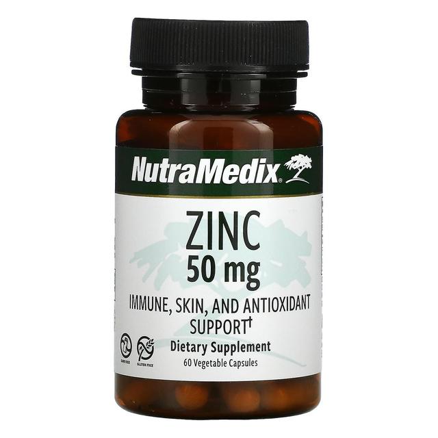 NutraMedix, Zinco, Suporte Imunológico, Pele e Antioxidante, 50 mg, 60 Cápsulas Vegetarianas on Productcaster.