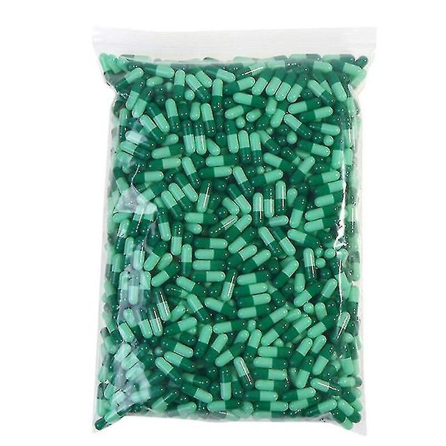 Bimirth Hywell 1000pcs Standard Size 0# 1# Empty Capsules Gelatin Clear Capsules Hollow Hard Gelatin Transparent Seperated Joined Capsules Army Green on Productcaster.