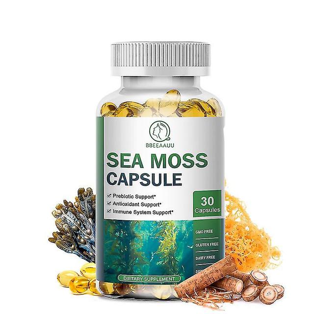 Beau Sea Moss Capsule Iodine Supplement Support Thyroid Function Reduce Inflammation Protect Joints Boosts Digestion Healthy Gut 30pcs on Productcaster.