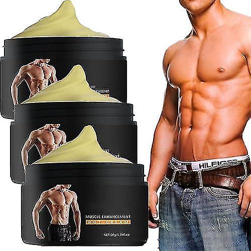 Muscle Pump Creatine Monohydrate Cream, Sculpting Cream For Men, Muscle Enhancer Cream, Sweat And Fat Burning Cream 3pcs on Productcaster.