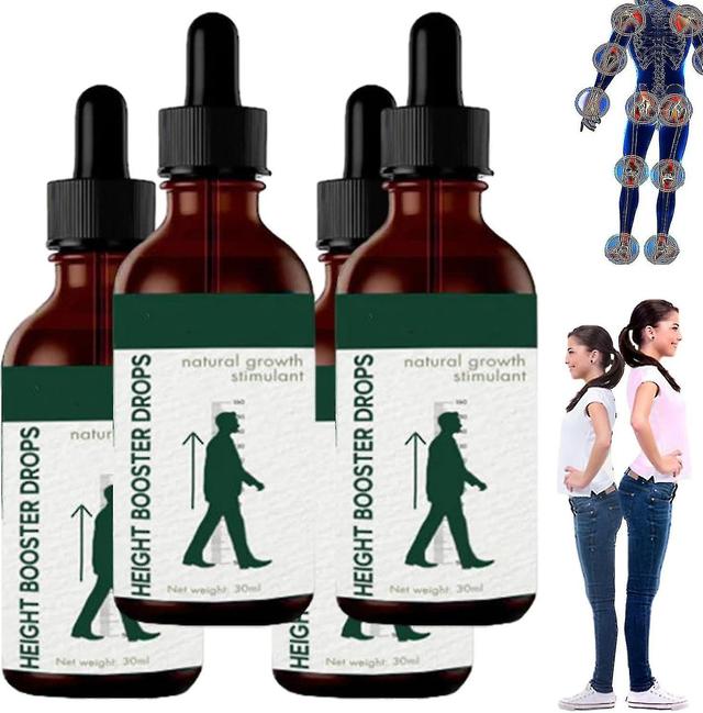 Height Growth Oil - Premium-Nahrungsergänzungsmittel für Kinder und Jugendliche, um auf natürliche Weise größer zu werden 4pcs - 30ml on Productcaster.