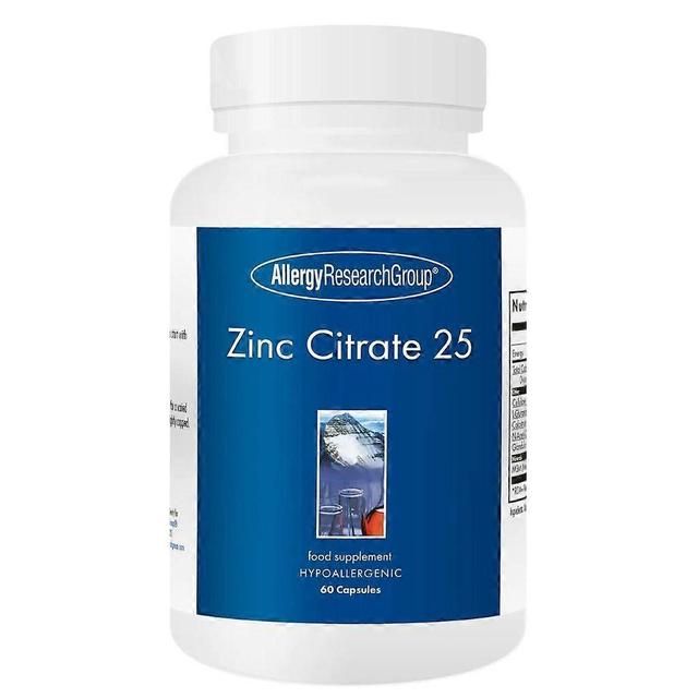 Allergy Research Group Zinc Citrate 25mg Capsules 60 on Productcaster.