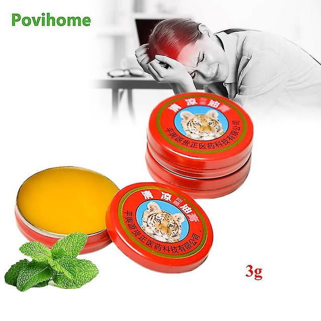 Schan 1/2/3stk Rød Tiger Balm Køleolie Mynte Forfriskende Creme Lindre Svimmelhed Hovedpine Sommer Myg Bid Kløe Salve 3pcs uden boks on Productcaster.