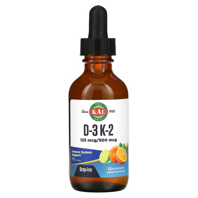 KAL, D-3 K-2 Drop, Citrus, 2 fl oz (59 ml) on Productcaster.