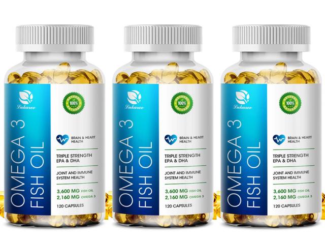 Visgaler Deep Sea Fish Oil Capsule Omega 3 DHA and EPA Body Immunity Brain Health IQ Up Smarter Memory and Focus Supplements 3Bottle x 120pcs on Productcaster.