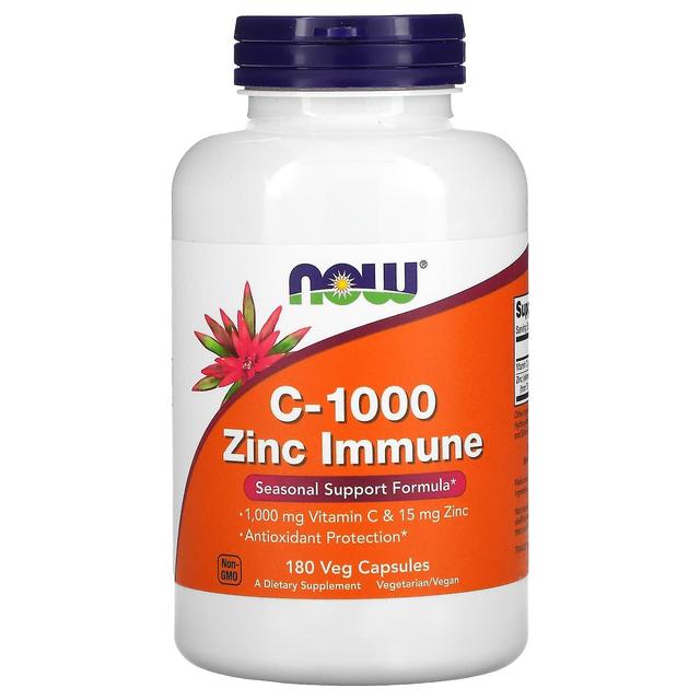 NOW Foods NOW Alimentos, C-1000 Zinco Imune, 180 Veg Cápsulas on Productcaster.