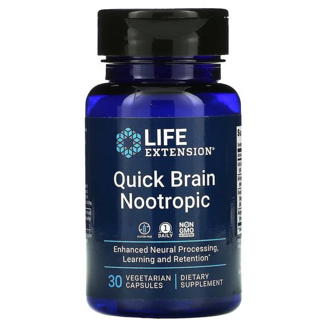 Life Extension, Quick Brain Nootropic, 30 Vegetarian Capsules on Productcaster.