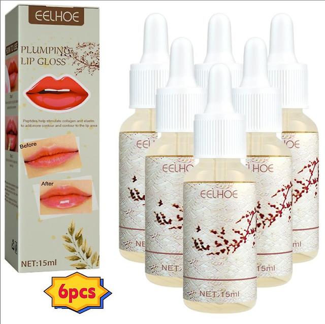 EELHOE Lip Plumping Oil nawilża i wypełnia usta, redukuje zmarszczki warg, powiększa i wypełnia duże usta, Lip Plumping Oil Witaminy i suplementy 6PCS on Productcaster.