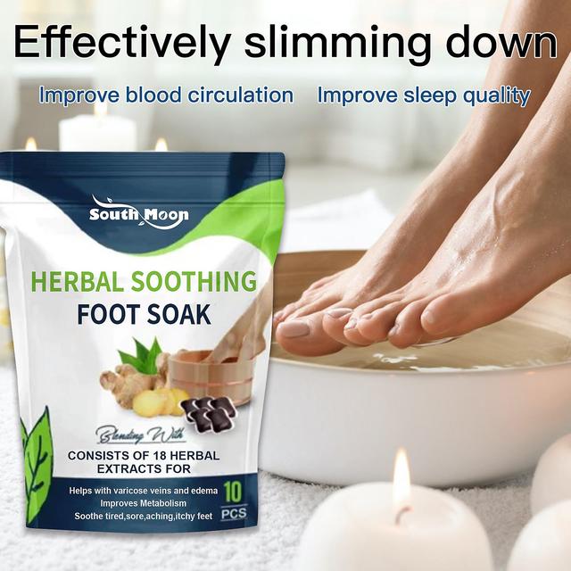 10pcs/bag Foot Cleansing Soak Gel Dehumidification Detox Relieve Fatigue Natural Herbal Slimming Foot Bath Capsule on Productcaster.