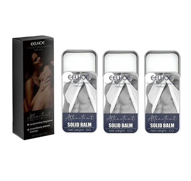 Eelhoe Solid Balm Smear Body Skin Lasting Fragrance Air Fresh Light Fragrance Portable Balm male 3pcs on Productcaster.