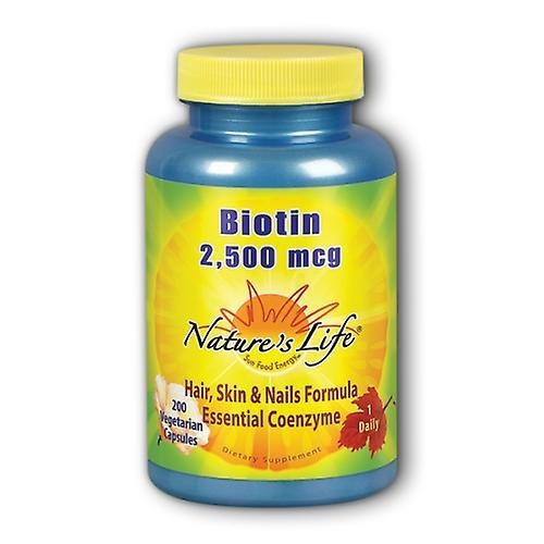 Nature's Life Prírodný biologický biotín, 2500 mcg,200 čiapky (balenie po 1) on Productcaster.