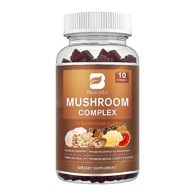 Guoguo Mushroom Complex Supplements With Lions Mane,turkey Tail,chaga,cordyceps,shitake Mushrooms, Brain Booster Supplement For Memory 10gummies on Productcaster.