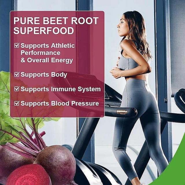 Visgaler Beet Root Capsules Beetroot Powder Supports Blood Pressure, Athletic Performance, Digestive, Immune System 1 Bottles 120pcs on Productcaster.