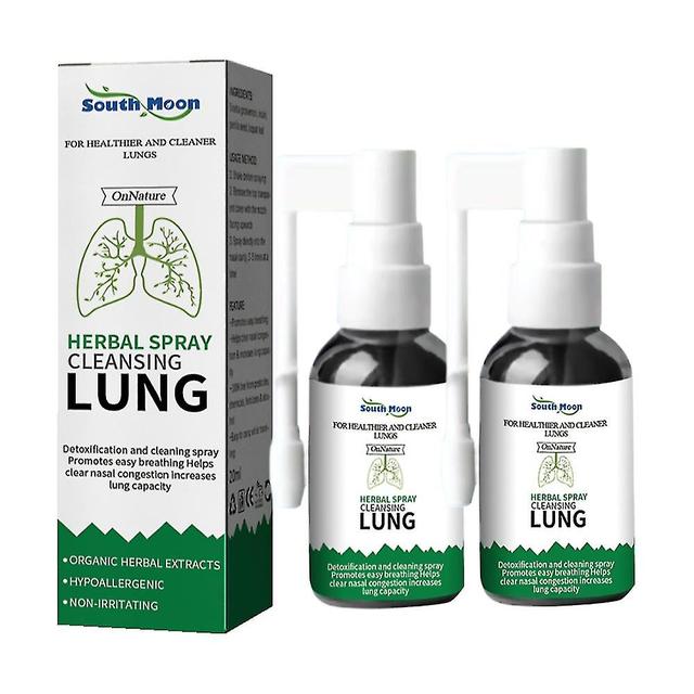 2pcs Herbal Spray Cleansing Lung Relieve Sore Throat Inflammation Nose Discomfort Non Irritating Nasal Body Care Spray on Productcaster.