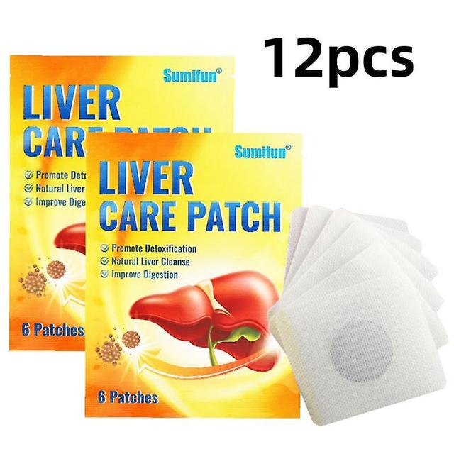 Liver Detox Patch Cleanse Liver Lung Repair Prevent Fatty Liver Disease Dry Eyes Fatigue Relief Soothing Liver Health Plaster 12pcs on Productcaster.