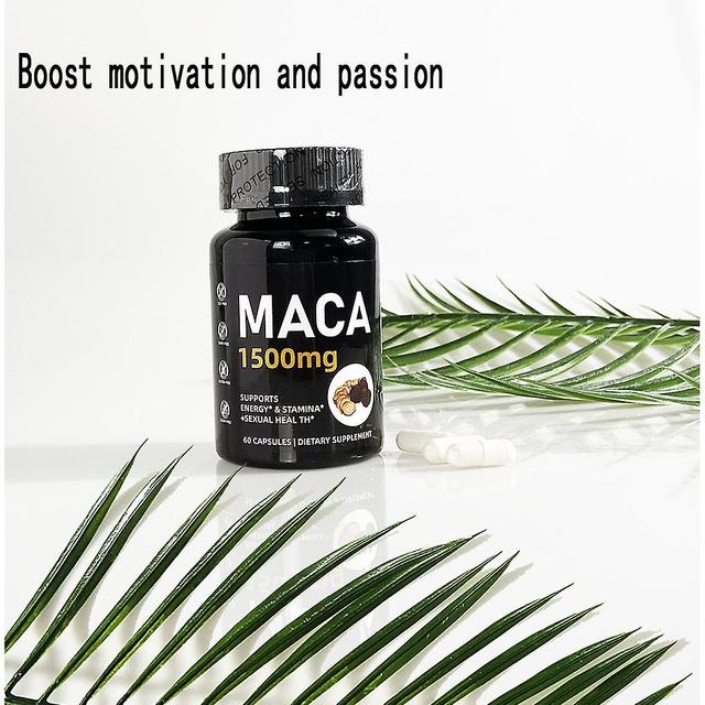 Zjrui Maca Root Powder Capsules 1500mg:with Black + Red + Yellow Peruvian Maca Root & Korean Panax Ginseng Supplement,Energy & Mood Supplement for ... on Productcaster.