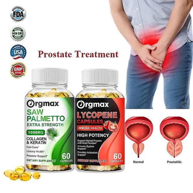 120 Capsules Saw Palmetto Extract and Lycopene Extract from Tomato| Non-GMO and Gluten Free | Vegan | Natural DHT BlockerTIB TIB . 60pcs on Productcaster.