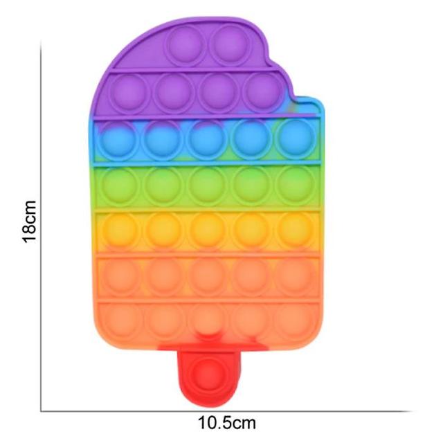 Stuff Certified Stuff Certified Pop It - Fidget Anti Stress Toy Bubble Toy Silicone Ice Cream Rainbow on Productcaster.