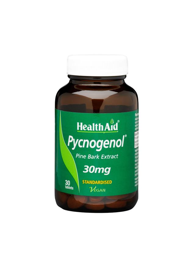 Health Aid Sundhed støtte Pycnogenol ekstrakt 30mg - standardiserede, 30 tabletter on Productcaster.