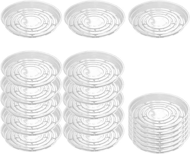 Hgbd-truedays 20 Pack Plant Saucers (6 Inch / 8inch / 10inch / 12inch) Clear Plant Saucers Flower Pot Tray Excellent For Indoor & Outdoor Plants - 10 on Productcaster.