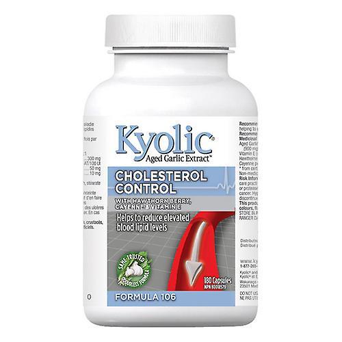 Kyolic Formula 106 Cholesterol Control Aged with Hawthorn ,180 Caps on Productcaster.