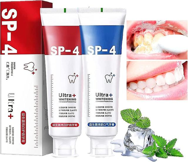 Sp-4 Probiotic Tootaste, Sp-4 Probiotic Tootaste Teeth Ner Tootaste, Sp-4 Tootaste Red blue 2pcs on Productcaster.