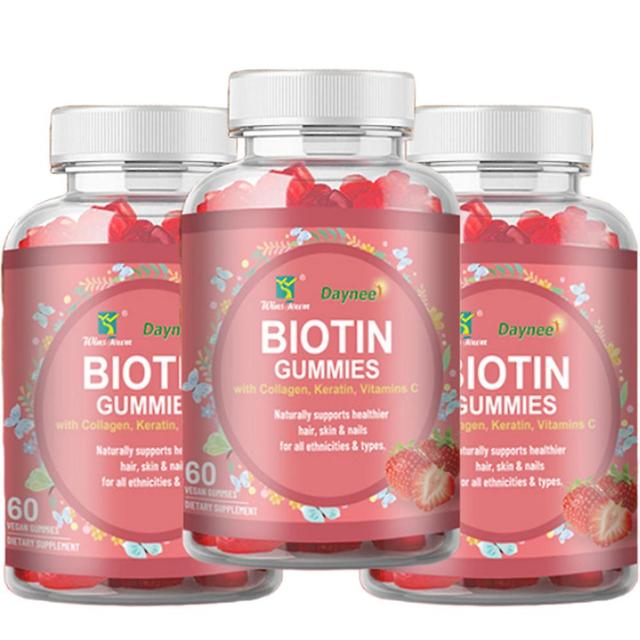 Biotin Gummies | Beauty Gummy Corner Collagen Supplements Vitamins And Collagen Stimulates Metabolism 3PCS on Productcaster.