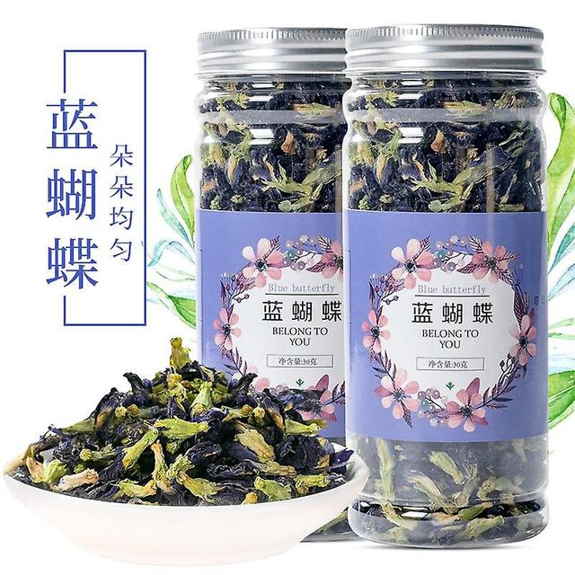 Buy 1 get 1 Free Clitoria Ternatea dry flower Tea thailand Blue Butterfly Pea tea simulation play h on Productcaster.