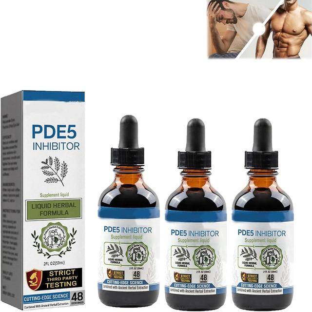 Frusde Pde5 Inhibitor Supplement Drops, Pde5 Drops, Men's Drops, Secret Drops For Strong Men, Improving Hardness Endurance Secret Happy Drops 3pcs on Productcaster.