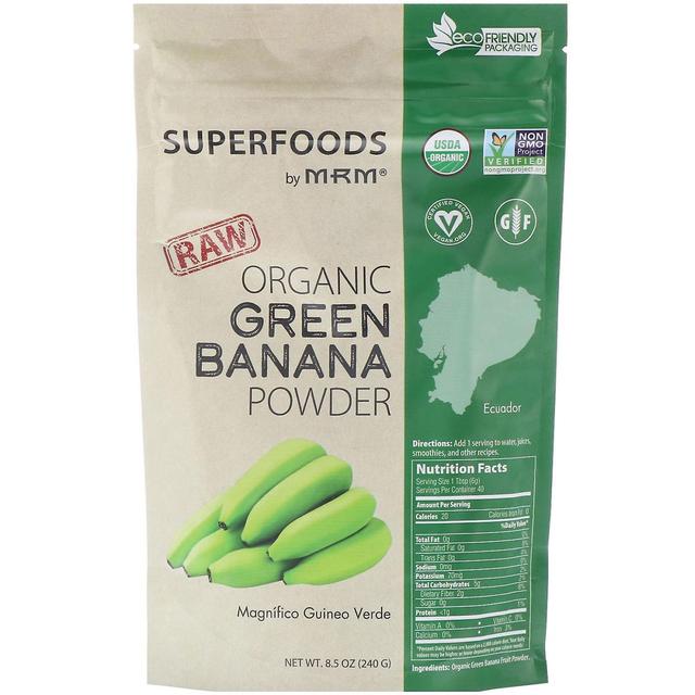 MRM, Raw Organic Green Banana Powder, 8.5 oz (240 g) on Productcaster.