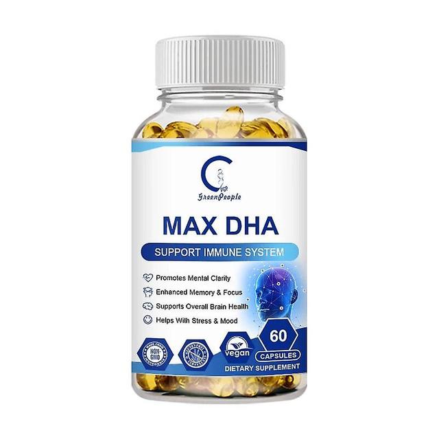 120pcs DHA Brain Supplement-Promotes Brain Health Enhances Focus Memory & Mental & IQ Improves Thinking Skills Plant-Based DHATIB TIB . 60pcs on Productcaster.