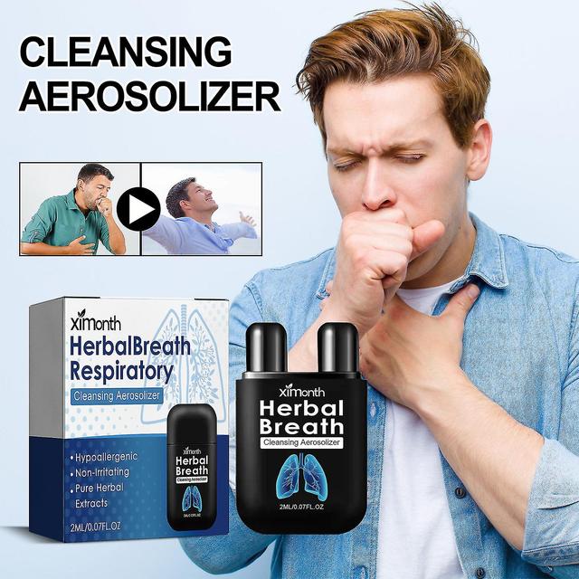 Herbalbreathe Lung Cleansing Aerosolizer, Respiratory Cleansing Aerosolizer, Breath Detox Herbal Lung Cleansing Spray 2ml-1pc on Productcaster.