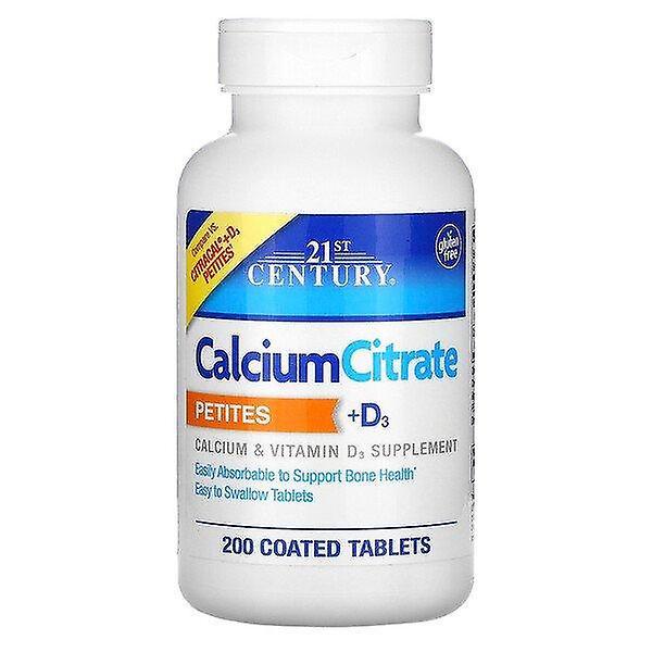 21st Century 21e eeuw, Calcium citraat Petites + D3, 200 omhulde tabletten on Productcaster.