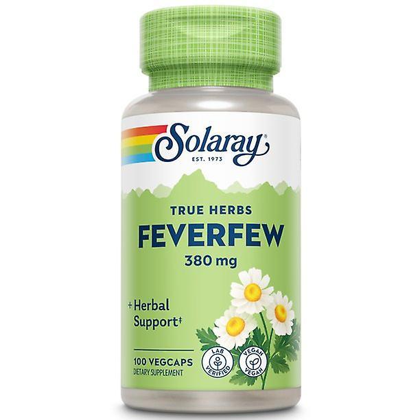 Solaray feverfew leaf 380 mg | healthy circulation, blood vessel tone, comfort support | non-gmo & vegan | 100 vegcaps on Productcaster.