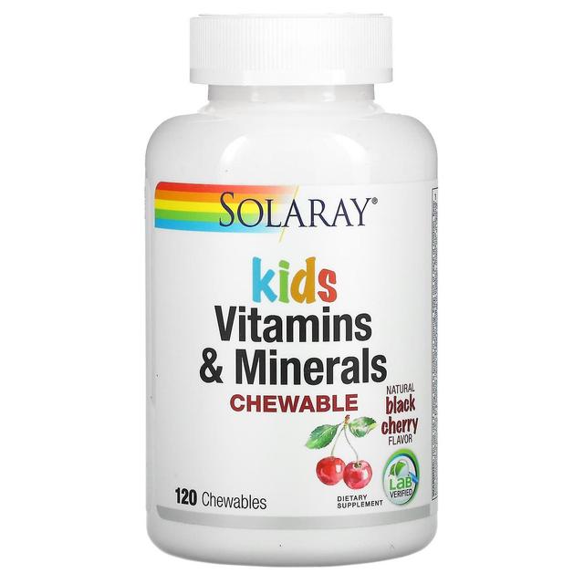 Solaray, Kids Vitamins & Minerals, Chewable, Natural Black Cherry, 120 Chewables on Productcaster.