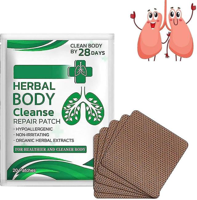 Freshair Herbal Lung Cleanse Repair Patch, Organic Herbal Lung Cleanse Repair Patches, Removal Of Residues, Give You A Healthy Lung 20pcs on Productcaster.