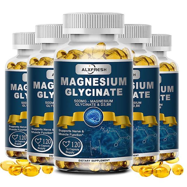 Tib Alxfresh Magnesium Glycine Capsule Promotes Muscle And Nerve Health Support Cardiovascular Function Health Food 120pcs on Productcaster.