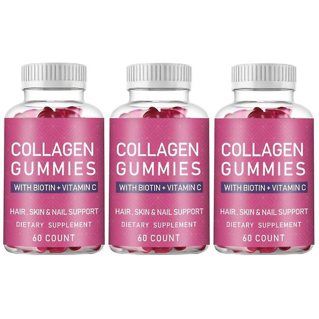 1-3x collageen biotinegummies voor haar, huid, nagels, premium collageenvitaminesupplement 3pcs on Productcaster.