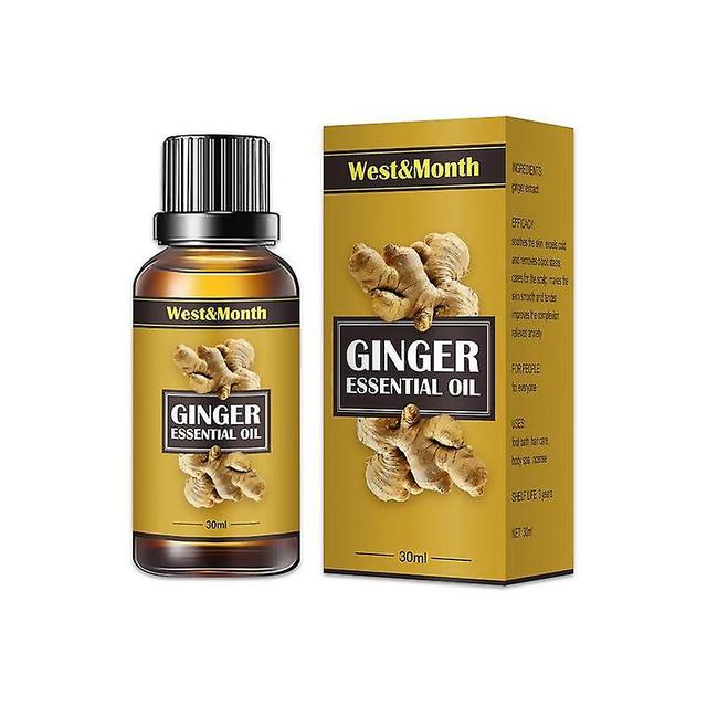 30ml Natural Ginger Essential Oil Lose Weight Lifting Firming Hip Lift Up Moisturizing Massage Oils For Dry Skin White on Productcaster.