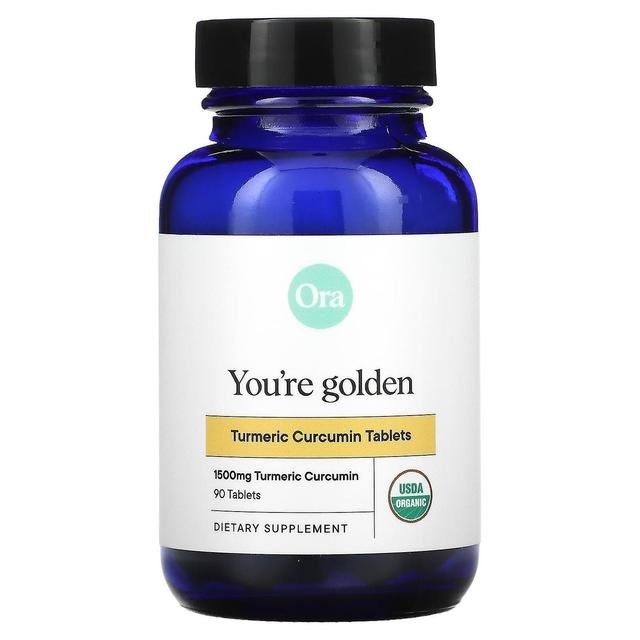 Ora, You're Golden, Organic Turmeric Curcumin, 500 mg, 90 Tablets on Productcaster.