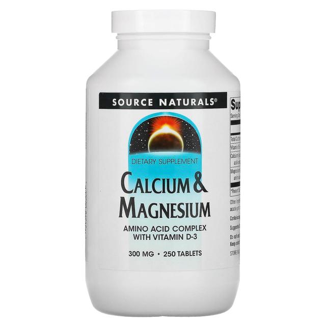 Source Naturals Bron naturals, calcium en magnesium, 300 mg, 250 tabletten on Productcaster.