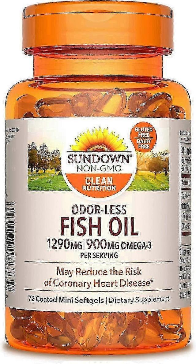 Sundown naturals odor-less fish oil, 1290 mg, softgels, 72 ea on Productcaster.