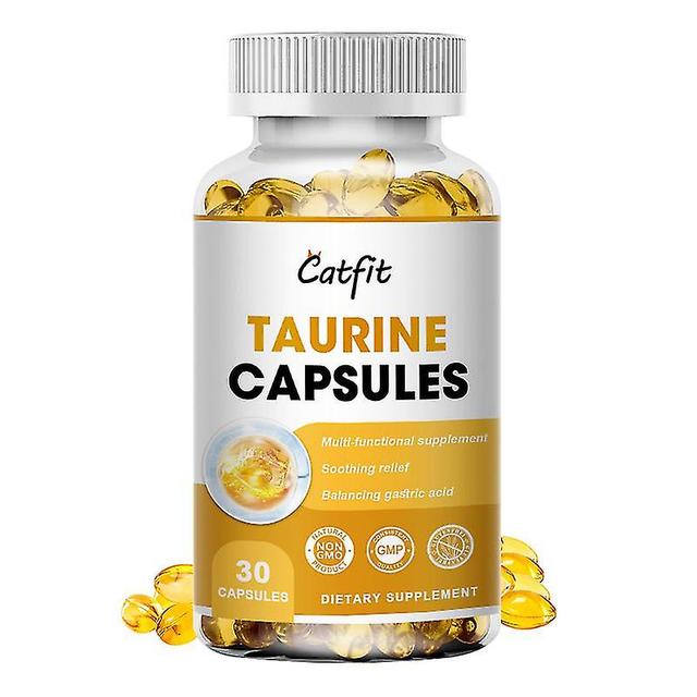 Guoguo Taurine Capsules Retina Protect Reproductive Immune Nervous System Health Regulate Heart Rhythm Lower Blood Sugar &lipids 30 pcs on Productcaster.