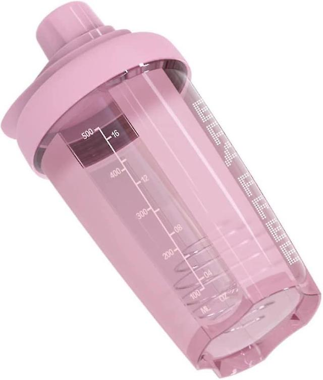 Garrafa de shaker de misturador de proteína com torção e bloqueio portátil pré-treino proteína copo shaker de bebida, smoothies e shakes (rosa) on Productcaster.