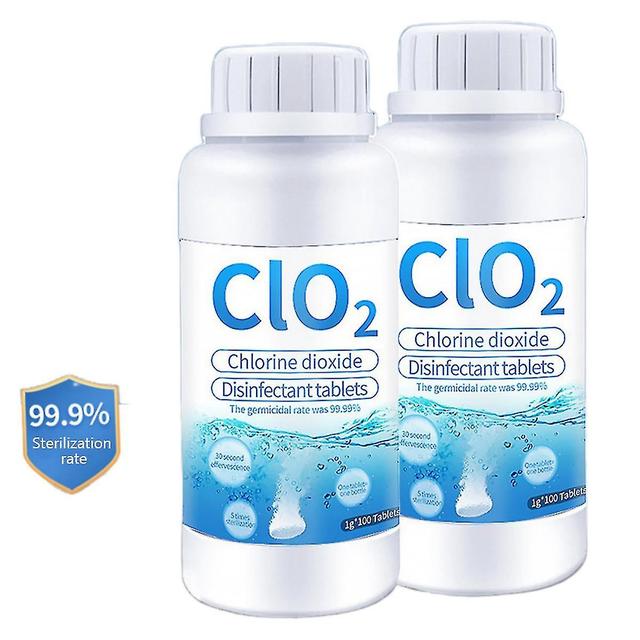 Seenlin 100/200pcs Food Grade Chlorine Dioxide Effervescent Tablet Clo2 Antibacterial Disinfection Chemical Tablet white on Productcaster.