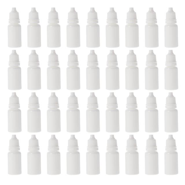 Mike 50pcs Empty Essential Oil Bottles Drip Bottles Simple Liquids Hold Bottles 10ml White 6X2CM on Productcaster.