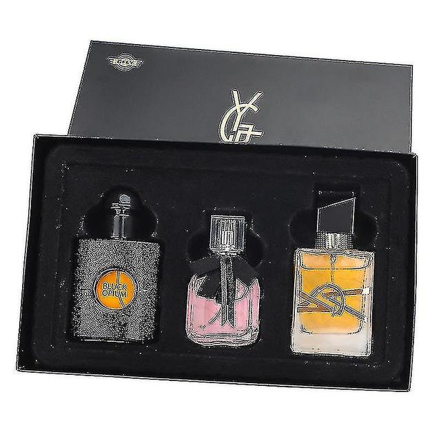 Youngcome Flower Story Women's Perfume Set Eau De Liberty Black Opium Reversed Paris Perfume Three-piece Set Private Perfume Set 90ml on Productcaster.