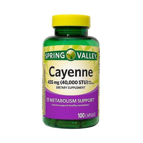 Spring valley cayenne capsules, 40000 stu, 100 count on Productcaster.